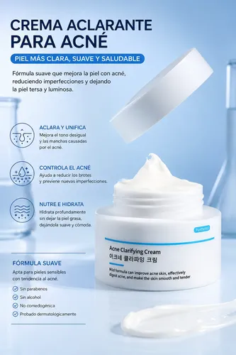 Crema Facial Para El Acné Con Ácido Salicílico 30g