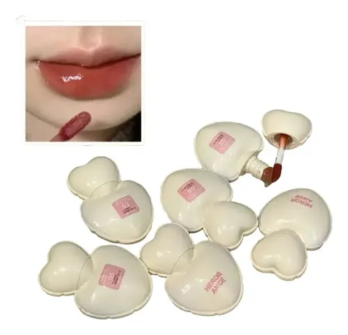 Labial Líquido Brillo Corazón Kawaii Cute Herorange