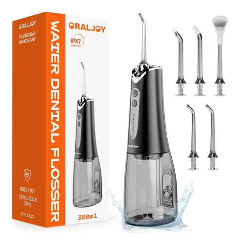 Hilo Dental Eléctrico Portátil 300ml Recargable – Negro Negro