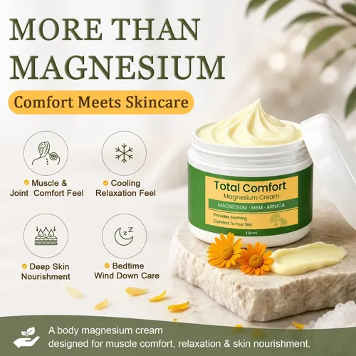 Crema De Magnesio | Loción De Magnesio De Rápida Absorción C