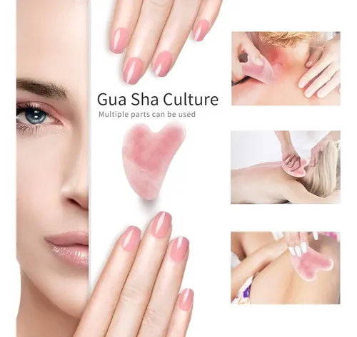 Herramienta De Masaje Gua Sha Flagest Rose Quartz Para Raspa