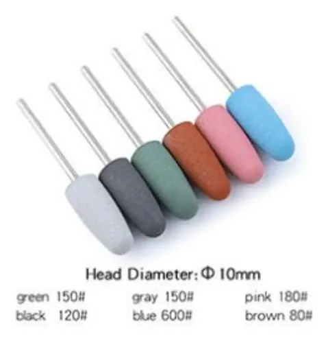 6x Silicona Broca De Uñas Rotary Burr Head Cutícula Clean