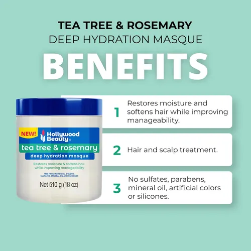 Mascarilla Para El Cabello Hollywood Beauty 510 G Tea Tree R