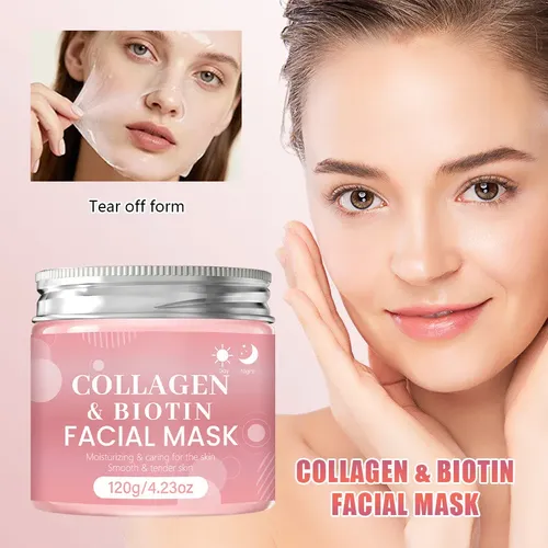 Máscara Facial, Película Lagrimal De Colágeno Y Biotina Todo Tipo De Piel