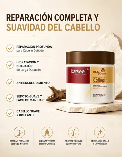 Karseell Maca Power Máscara Capilar Con Colágeno 500mL