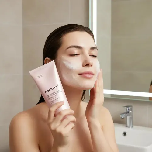 Medicube Pdrn Pink Glutathione Capsule Foam Cleanser Limpiad Todo Tipo De Piel Día/noche