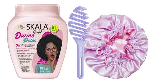 Kit Rulos Rizos Curly Skala + Gorro Raso + Cepillo Antifrizz