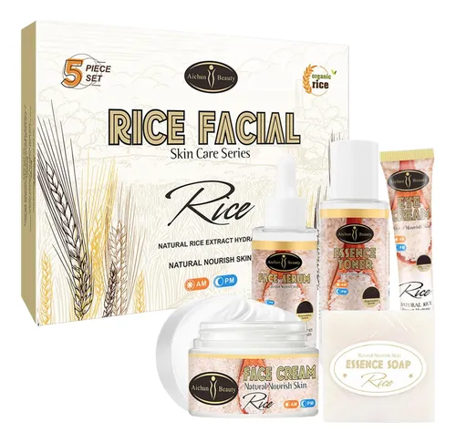 Kit Combo Skincare Aichun Bt Extractos De Arroz X5 Productos