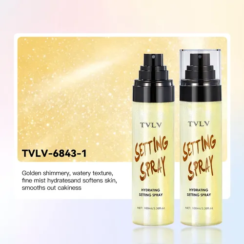 Spray Fijador Hidratante Con Purpurina, Impermeable Y Resist