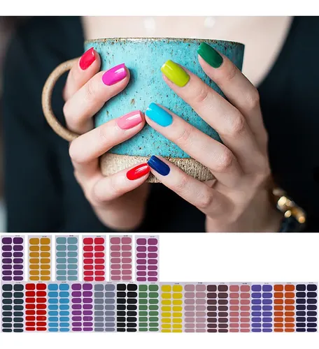 H Adhesivos De Esmalte De Uñas Impermeables Art Stickers X