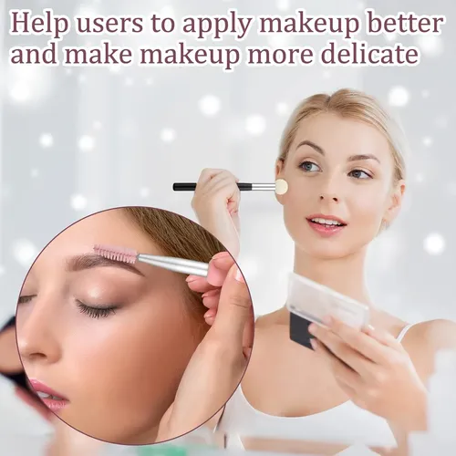 Herramientas De Belleza: Set De 10 Brochas De Maquillaje Con
