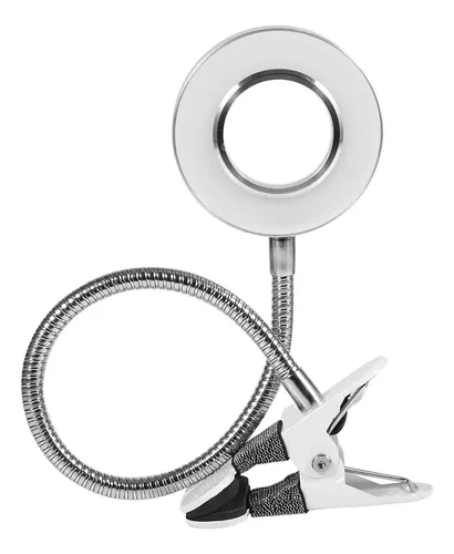 Lampara Led Aro Luz Calida Y Fria Escritorio Uñas Blanco .