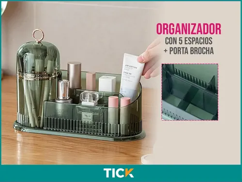 Organizador Make Up Maquillaje Porta Cosmético Y Brochas