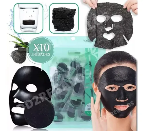 Mascarilla Comprimida Facial Pastilla Cápsula X10 Carbon