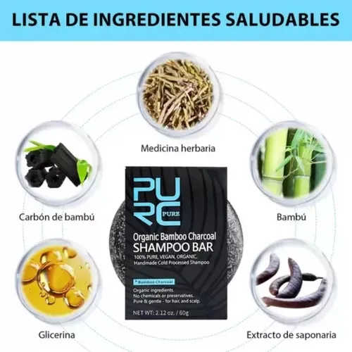 Jabón Regenerador Para Cabello Negro, Jabón Cubriente × 3 Pi