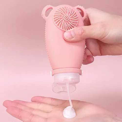 Botella De Silicona Recargable De Viaje For Limpieza Facial