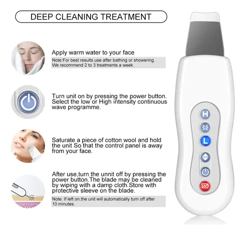 Limpiador Facial Ultrasónico Deep Ion Scrubber Acne Ri