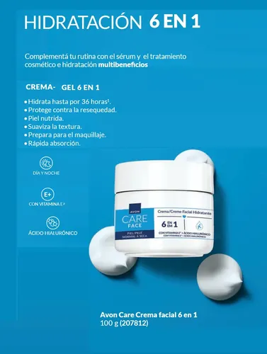 Crema Facial Hidratante Care 100g Avon