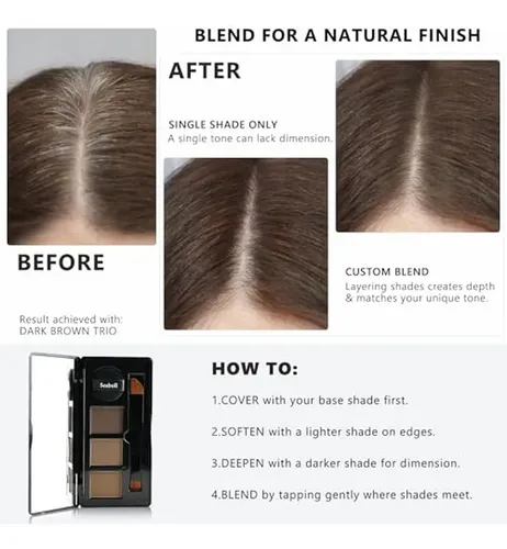 Tinte Para Cabello En Polvo Root Touch Up, Kit De Línea De C