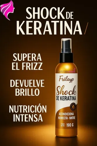 Kit Shock de Queratina Frilayp con Booster y Spray para Cabello Dañado