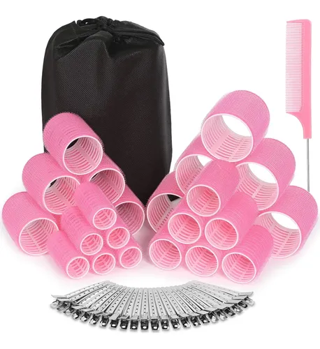 Set De Rulos Para Cabello Selizo 50 Piezas Con 24 Pinzas Aut