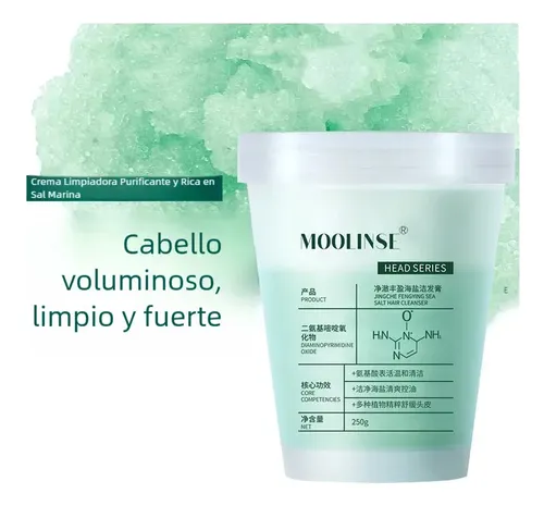 Exfoliante Capilar De Sal Marina, Control De Grasa, Volumen