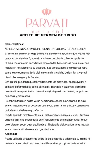 Aceite De Germen De Trigo 250ml
