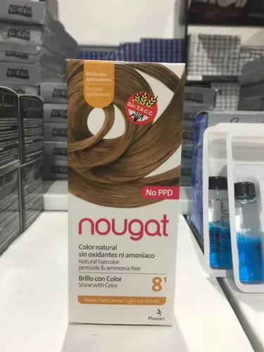 Tintura semipermanente Nougat 8.1 Rubio Claro Ceniza tono 8.1 rubio claro ceniza para cabello