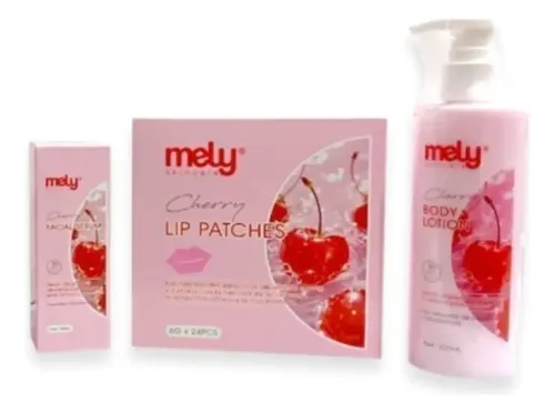 Kit Skincare Mely Cherry Serum + 10 Parches + Loción Body