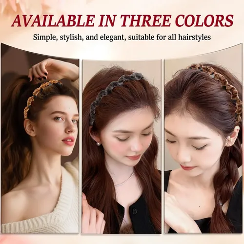 Vinchas Satasiam 3 Pack Vintage Alta Con Perlas Antideslizan