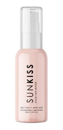 Sunkiss Face Tan Water + Anti Age Con Acido Hialuronico