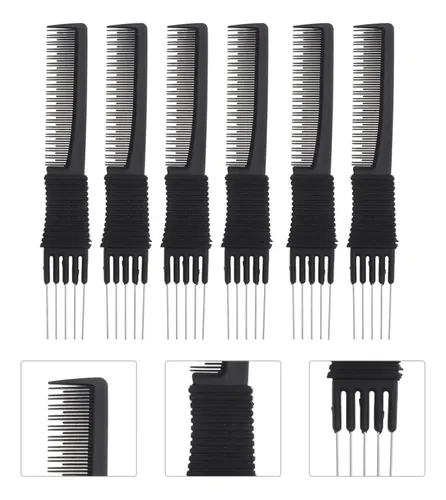Peine Profesional For Cabello De Acero Y Carbono 6pieza Y