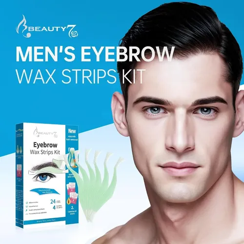Tiras De Cera Fría Beauty7 Para Cejas Masculinas (24