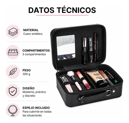 Neceser Porta Maquillaje Organizador Dormitorio Cosméticos