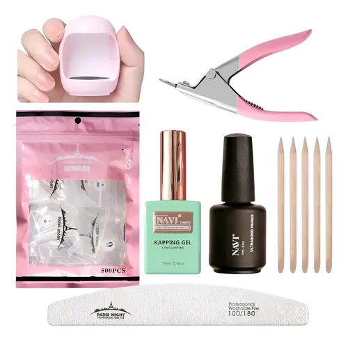 Kit Soft Gel / Press On – Paris Night Completo