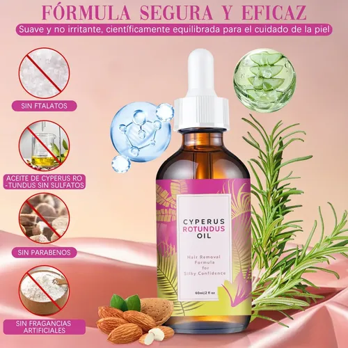 Aceite Natural De Cyperus Rotundus, Aceite Depilatorio Natur