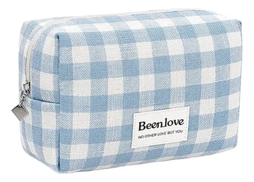 L~h Bolsa De Cosméticos A Cuadros De 1 Pieza, Bolsa De **