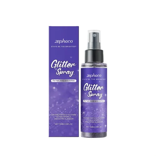 Zephoco Body Purple Con Purpurina En Aerosol Para Fiestas Y