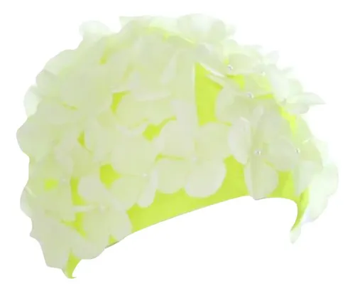 Gorro De Natación De Flores Gorro De Natación Suave Verde