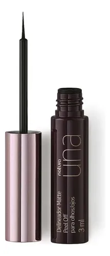 Delineador De Ojos Líquido Peel Off Negro Mate Una Natura