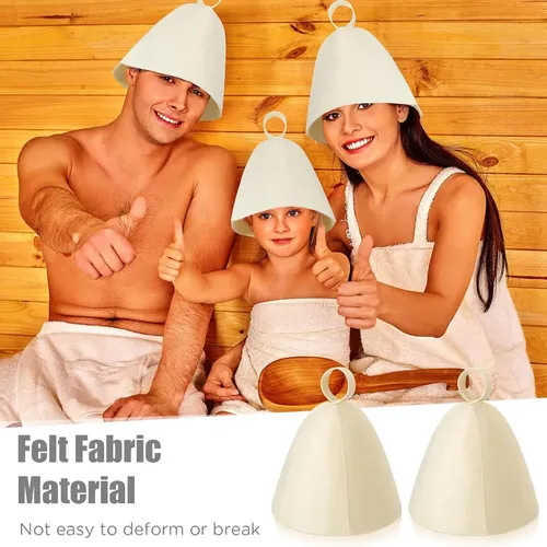 Gorro De Baño Para Sauna, 6 Unidades, Gorro De Baño De Lana