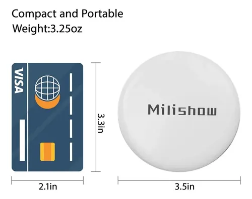 Espejo Compacto Milishow, Luz Led Con Aumento De 1x/10x, Bla