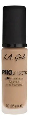 Base de Maquillaje Líquida L.A. Girl Pro Matte Tono Natural 30g Mate
