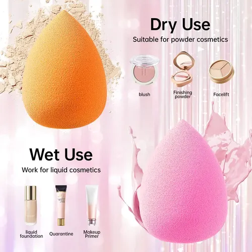 Ajoke 10pcs Makeup Sponge Blender Multi-colored Flawless For