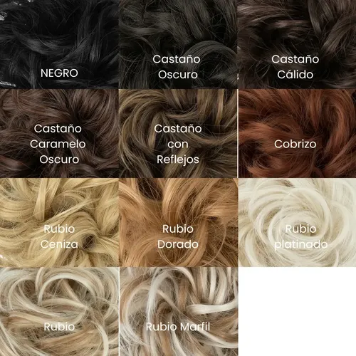 Rodete Colita De Pelo Extensión Premium Simil Natural