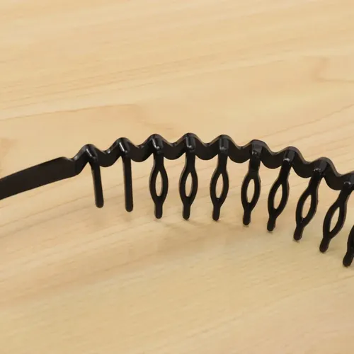 4x Cintas Negras De Plástico Con Peines Para El Cabello