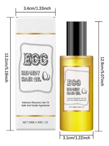 Tratamiento De Aceite Capilar Con Huevo De 50 Ml, Recuperaci