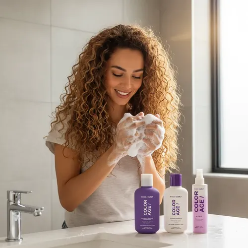 Shampoo Acondicionador Y Bifasico Rulos Pelo Seco Color Age