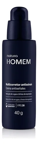 Crema hidratante multicorrectora antiseñal para hombre de Natura, 40 g, para todo tipo de piel