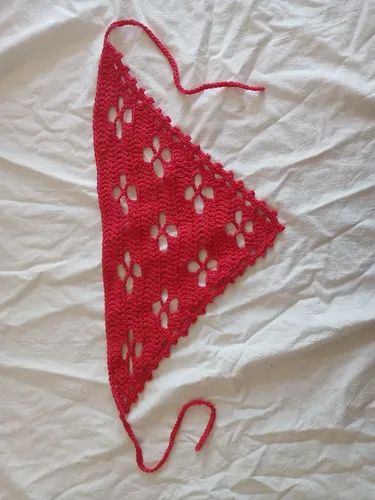 10 Bandanas Tejidas X Mayor Lote Crochet Algodón Pañu